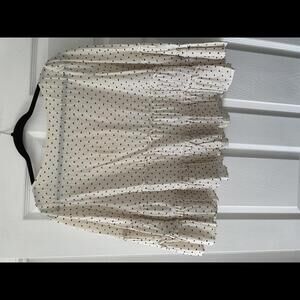 Club Monaco - tiered flare-sleeve polka dot shirt, size M